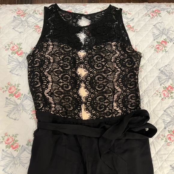 Elevenses Lace Medley Black Jumpsuit size 6 Anthropologie - Picture 3 of 11